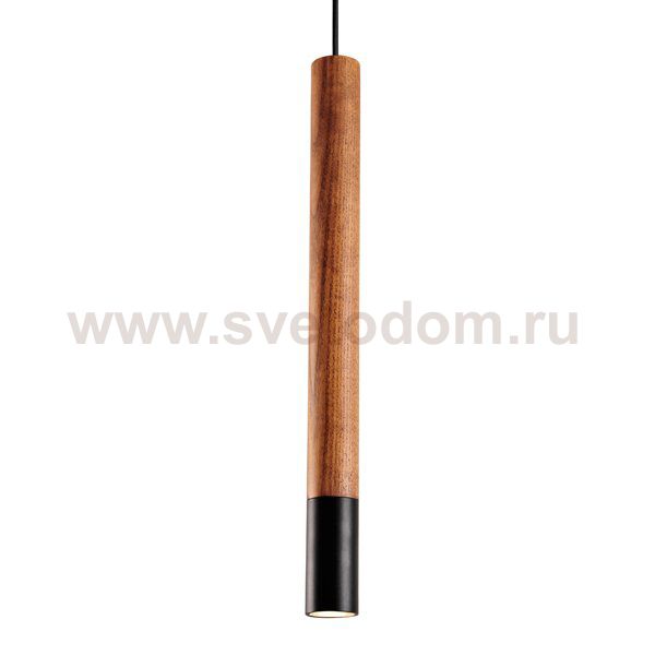 Подвесной светильник Trumpet Wood Black Pendant Lamp Loft Concept 40.1435