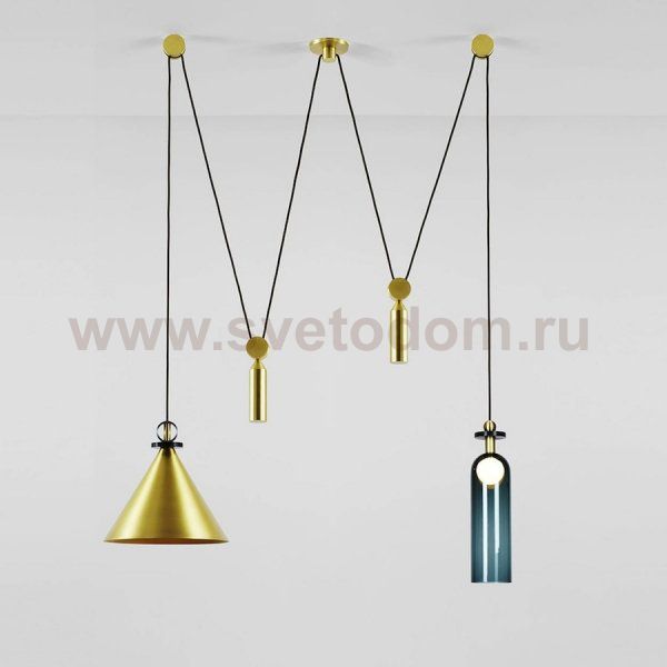 Подвесной светильник Shape up Double Pendant Brass Loft Concept 40.1481-0