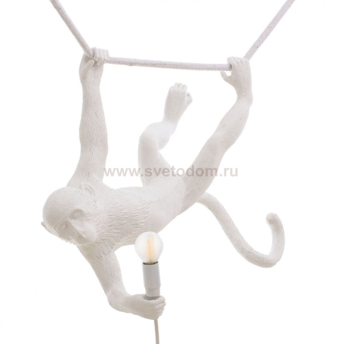 Подвесной светильник Seletti The Monkey Lamp Swing White Loft Concept 40.14875