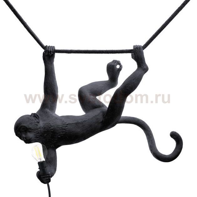 Подвесной светильник Seletti The Monkey Lamp Swing Black Loft Concept 40.14916