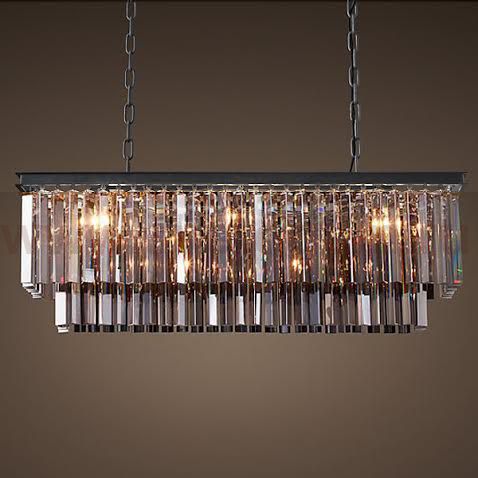 Люстра ЛЮСТРА RH 1920S ODEON SMOKE GLASS FRINGE 90 Loft Concept 40.1537