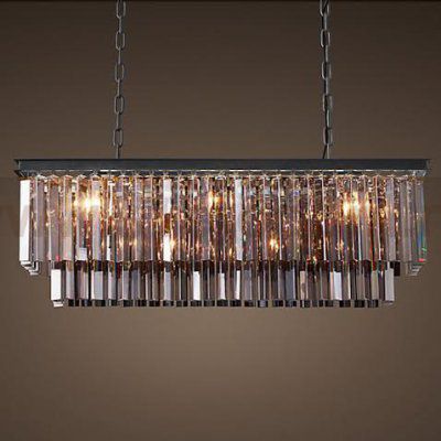 Люстра ЛЮСТРА RH 1920S ODEON SMOKE GLASS FRINGE 90 Loft Concept 40.1537