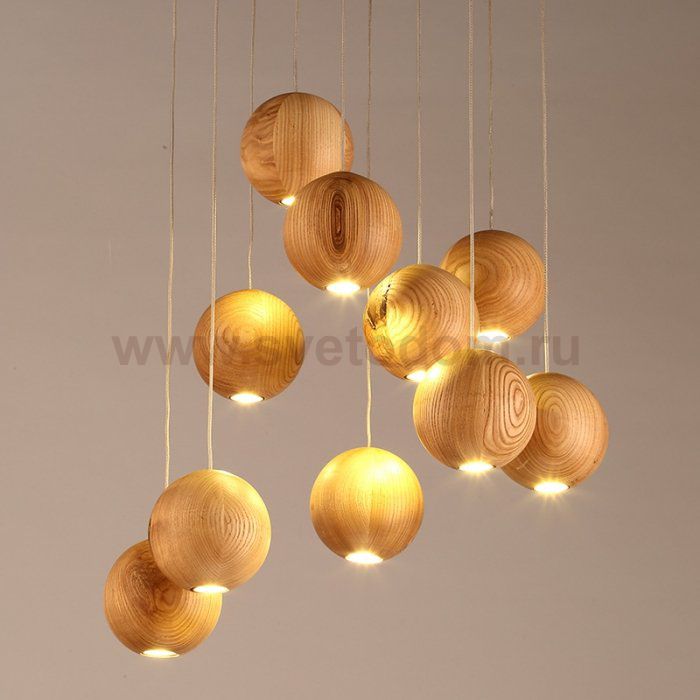 Подвесной светильник Lofter Wooden Sphere Loft Concept 40.157
