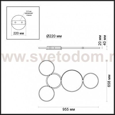 Люстра потолочная Odeon light 4016/36CL OLIMPO