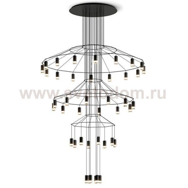 Люстра Vibia Wireflow Chandelier 0378 LED Suspension 42 lamp Loft Concept 40.1639-0
