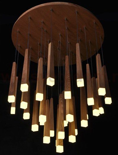 Люстра Wooden Glowworm Round Loft Concept 40.163