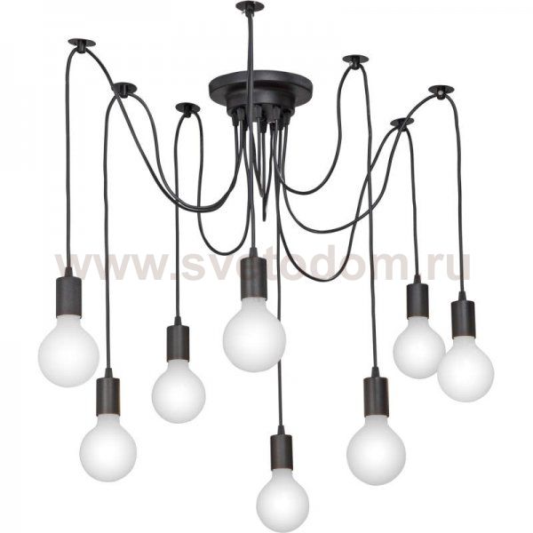 Подвесной светильник Spider Web Pendant 8 Black Loft Concept 40.1649