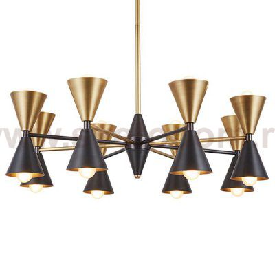 Подвесной светильник CAIRO CHANDELIER BLACK AND GOLD Loft Concept 40.1838
