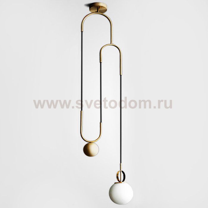 Подвесной светильник Cradle Brass Art Deco Pulley Pendant Light Loft Concept 40.1946-0