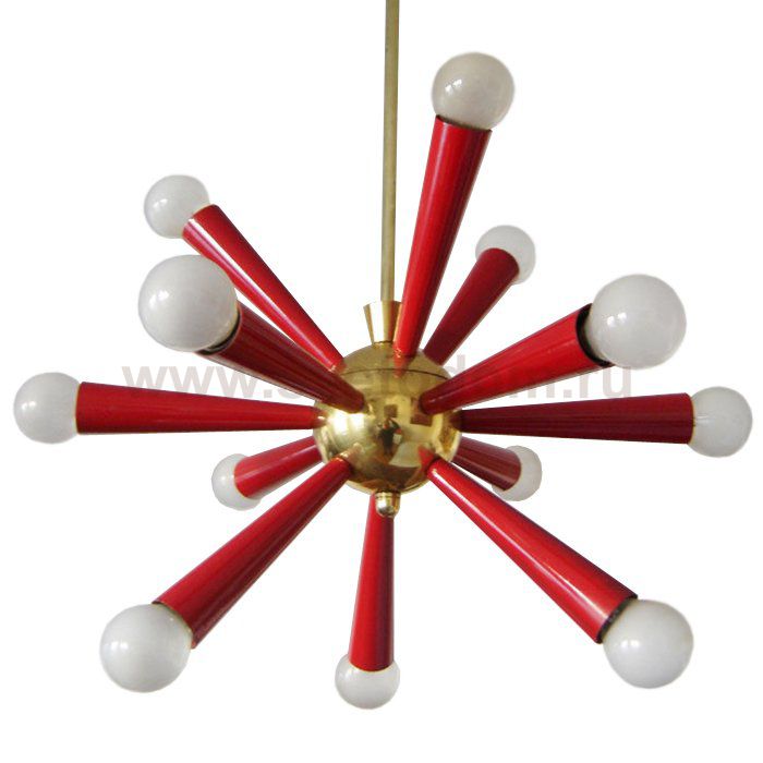 Люстра Mid Century Modern ATOMIC Sputnik Red Loft Concept 40.1955-0