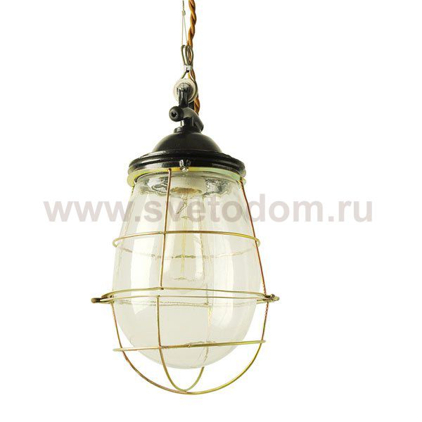 Подвесной светильник Glass Drop Cage Retro Color Light Loft Concept 40.195