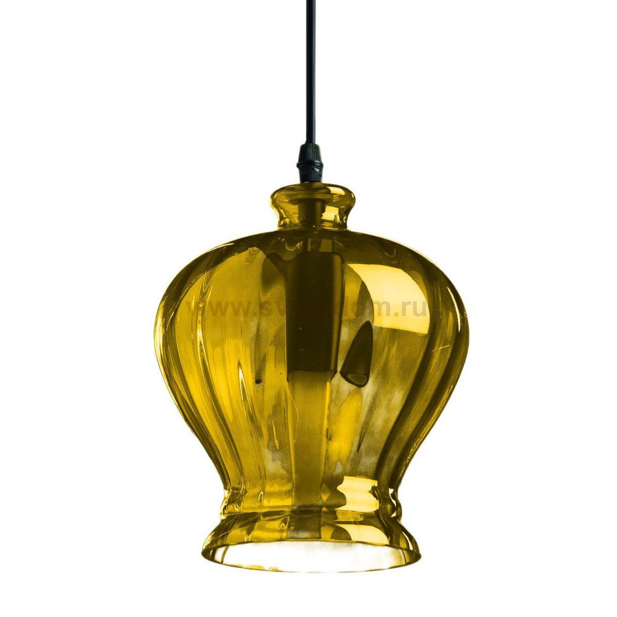 Подвесной светильник Geometry Glass Amber Bell Pendant Loft Concept 40.1968