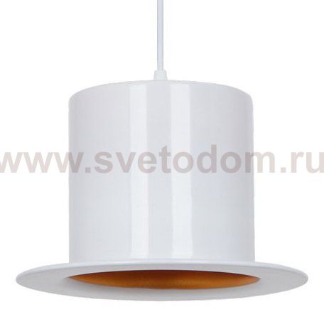 Подвесной светильник Pendant Lamp Banker Bowler Hat White I Loft Concept 40.1973