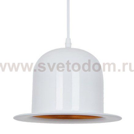 Подвесной светильник Pendant Lamp Banker Bowler Hat White II Loft Concept 40.1974