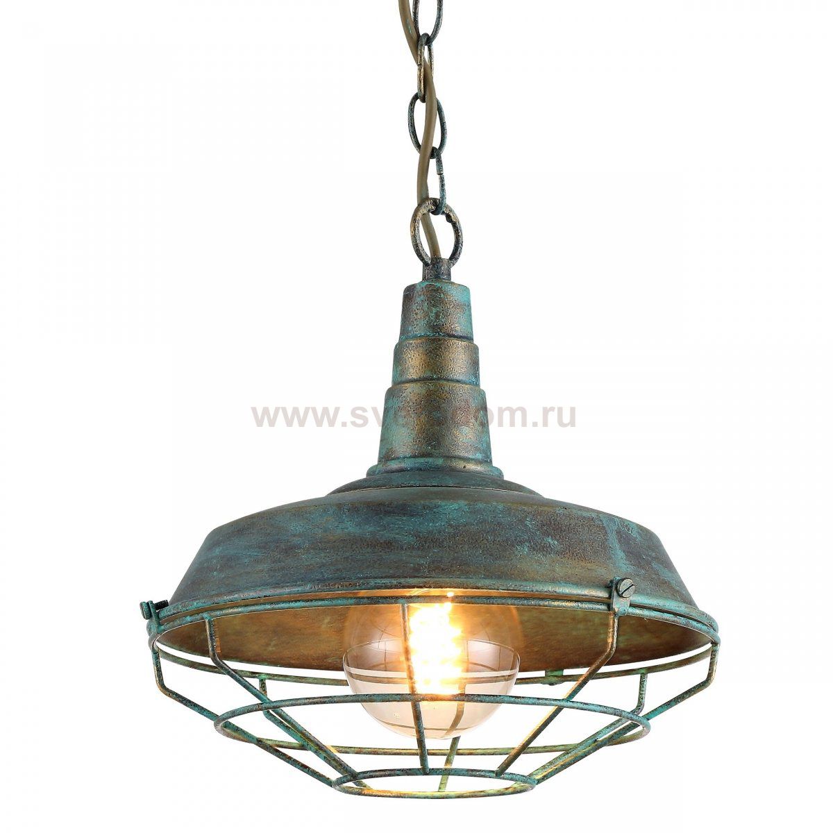 Подвесной светильник DARK CAGE PENDANT turquoise vintage II Loft Concept 40.2007
