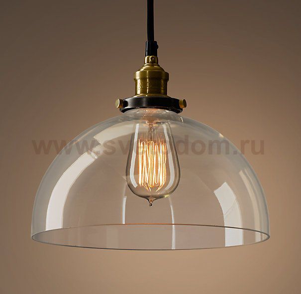 Подвесной светильник Loft Clear Glass SemiSphere Cloche Loft Concept 40.203