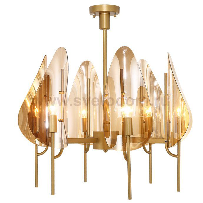 Люстра Chandelier Max Ingrand Fontana Arte Amber glass Loft Concept 40.2096-0