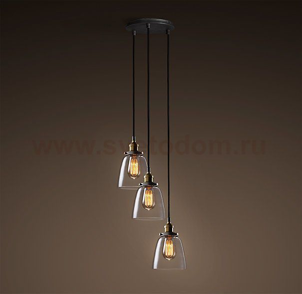 Подвесной светильник Loft Clear Glass Cloche 3 Loft Concept 40.209