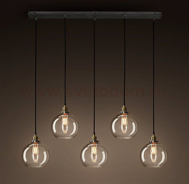 Подвесной светильник Loft Clear Glass Sphere Cloche 5 Loft Concept 40.211-0