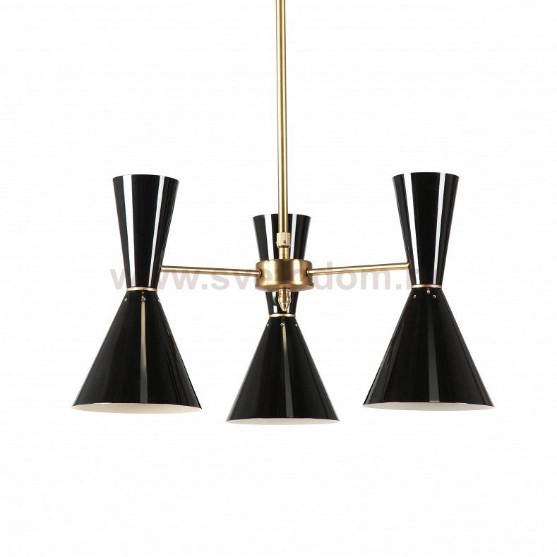 Люстра CAIRO Chandelier 3 Arm black Loft Concept 40.2166