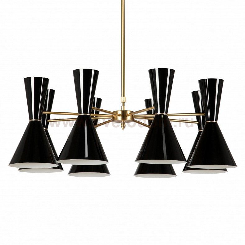 Люстра CAIRO Chandelier 8 Arm black Loft Concept 40.2168