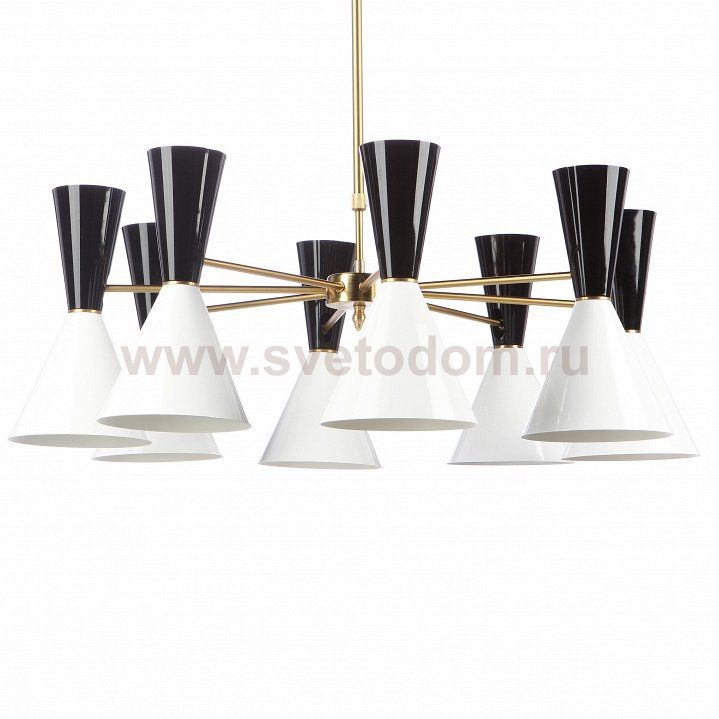 Люстра CAIRO Chandelier 8 Arm black and white Loft Concept 40.2169
