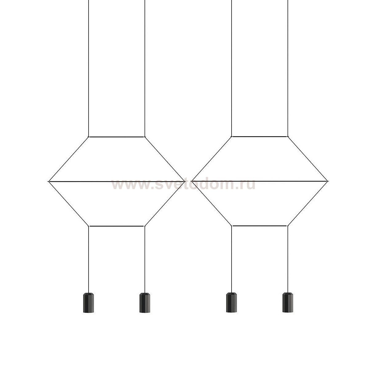 Подвесной светильник Vibia Wireflow Lineal Pendant Light 4 Loft Concept 40.2172