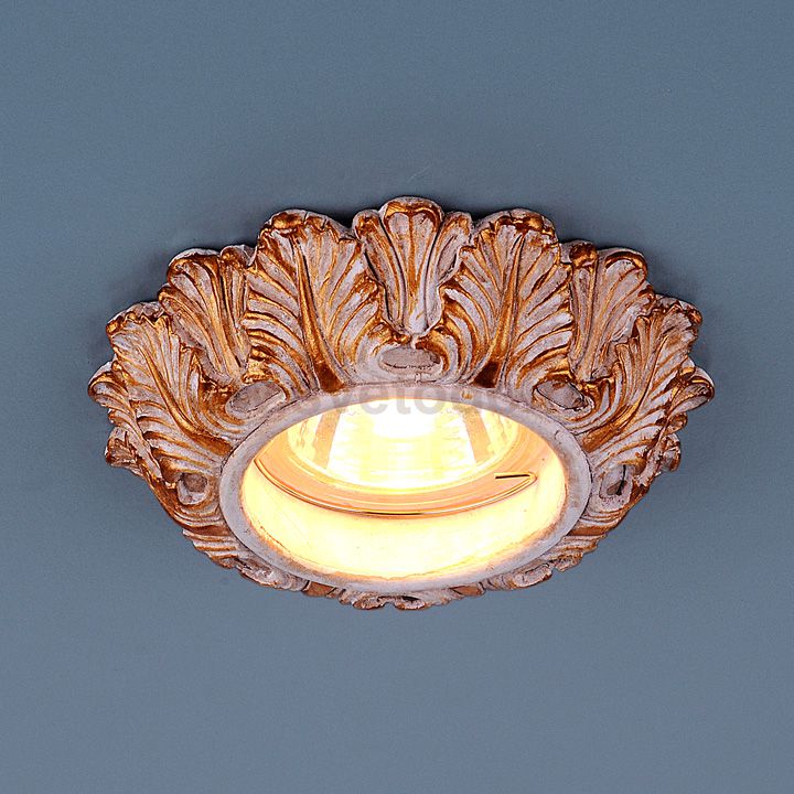 Встраиваемый светильник Elektrostandard 4022 айвори / золото