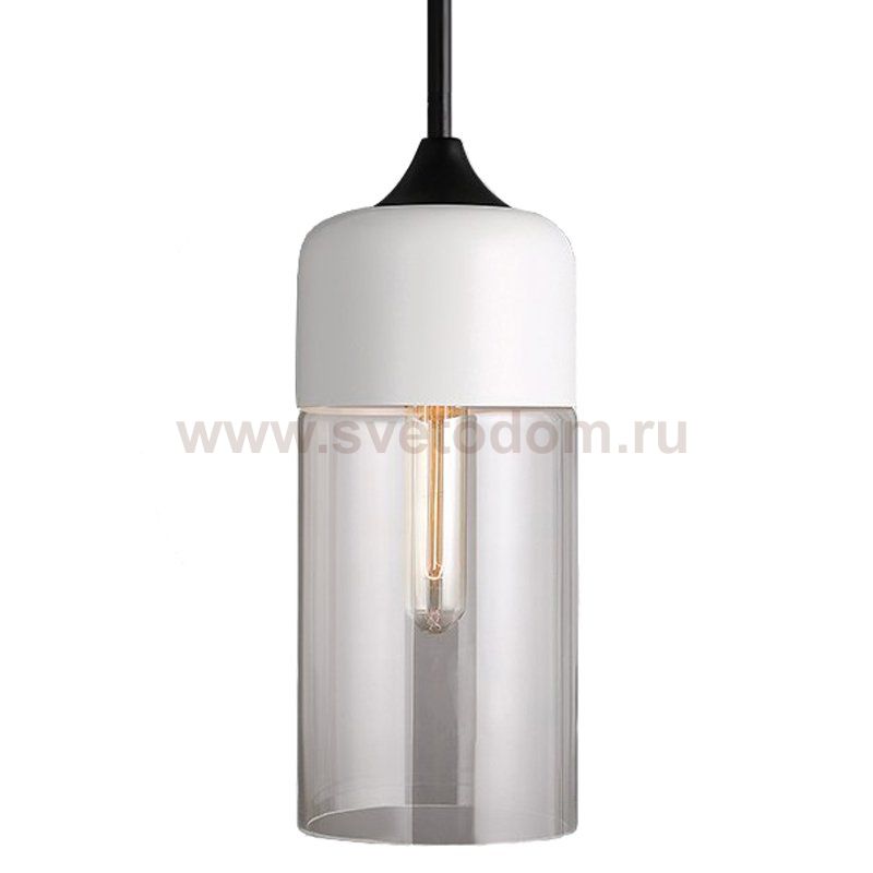 Подвесной светильник Hanglamp zwart glas White I Loft Concept 40.2208