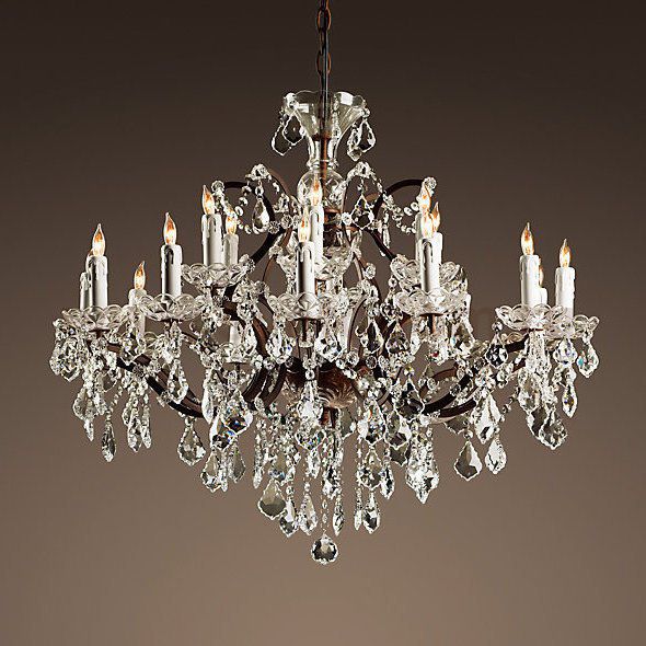 Люстра RH Rococo Iron & Crystal Chandelier 18 Loft Concept 40.2220