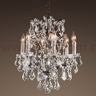 Люстра 19TH C. ROCOCO IRON & CLEAR CRYSTAL 6 Loft Concept 40.2222