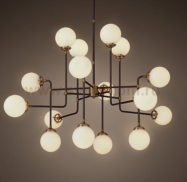 Люстра Bistro Globe Clear Glass Chandelier 16 Milk Loft Concept 40.2232