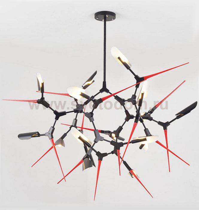 Люстра Red Spikes Chandelier 16 Loft Concept 40.2278