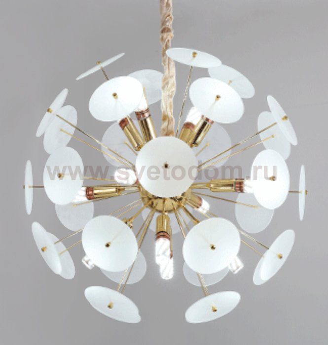 Люстра Sputnik Glass Lenz White Chandelier Loft Concept 40.2292