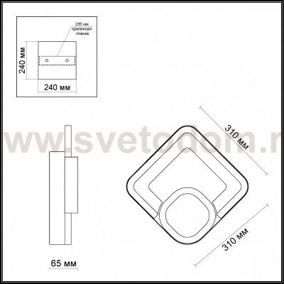 Светильник настенный бра Odeon light 4023/36WL LEO
