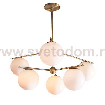 Люстра Sphere Stem 6-Light Chandelier Bronze Loft Concept 40.2346