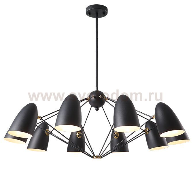 Люстра JLYLITE 10-Light Sputnik Chandelier Black Loft Concept 40.2377