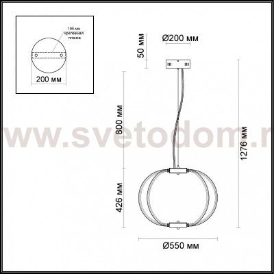 Светильник подвесной Odeon light 4024/99CL ALFI