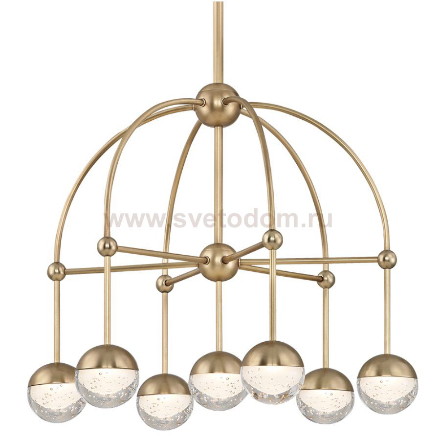 Люстра Hudson Valley 1227-AGB Boca Led Chandelier In Aged Brass Loft Concept 40.2431