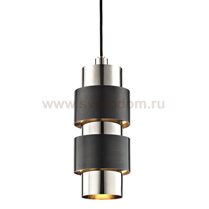 Подвесной светильник Hudson Valley 9422-PNOB Cyrus 2 Light Pendant In Polished Nickel/Old Bronze Combo Loft Concept 40.2436