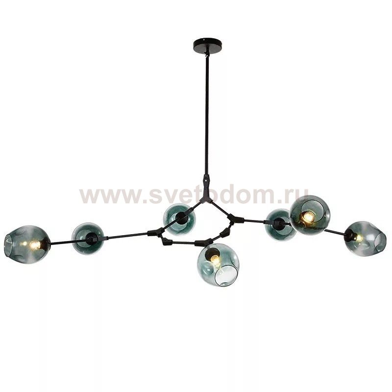 Люстра Сrumpled Glass Bubble Chandelier blue Glass Loft Concept 40.2441