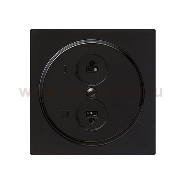 Gira S-Color Черный Аудиорозетка 2-ая (G40247)