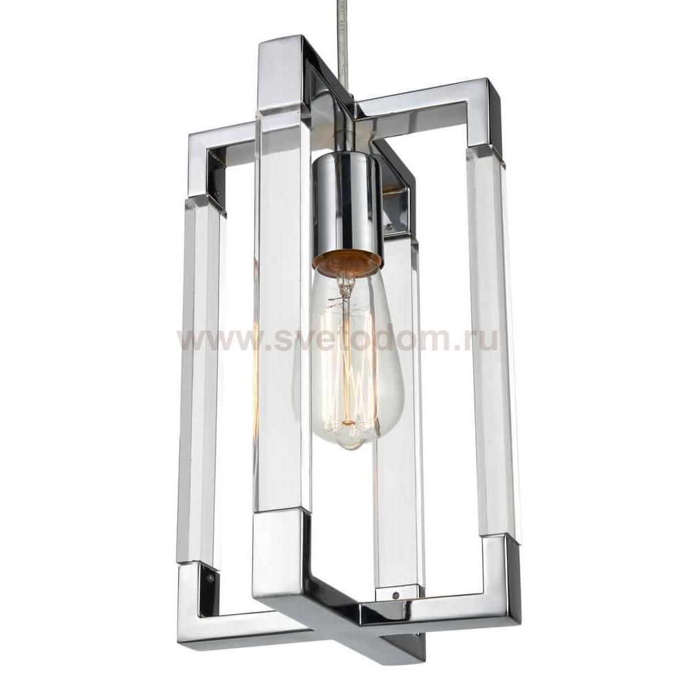 Подвесной светильник Transparent Strips Chromium Frame One Loft Concept 40.2552