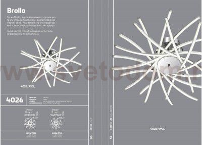 Люстра потолочная Odeon light 4028/64CL STELLO