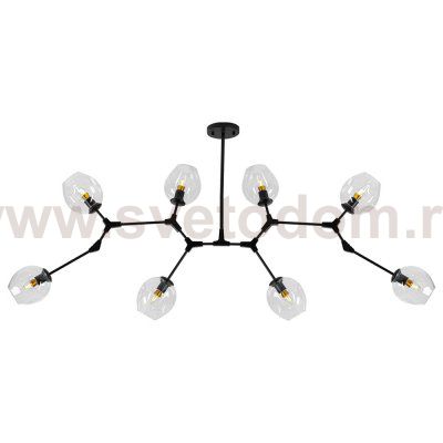 Люстра Сrumpled Glass Bubble Chandelier Black 8 плафонов Loft Concept 40.2604-0