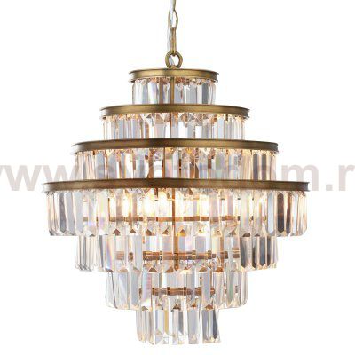 Люстра RH Alaine Crystal Large Pendant Antiqued Brass Loft Concept 40.2659