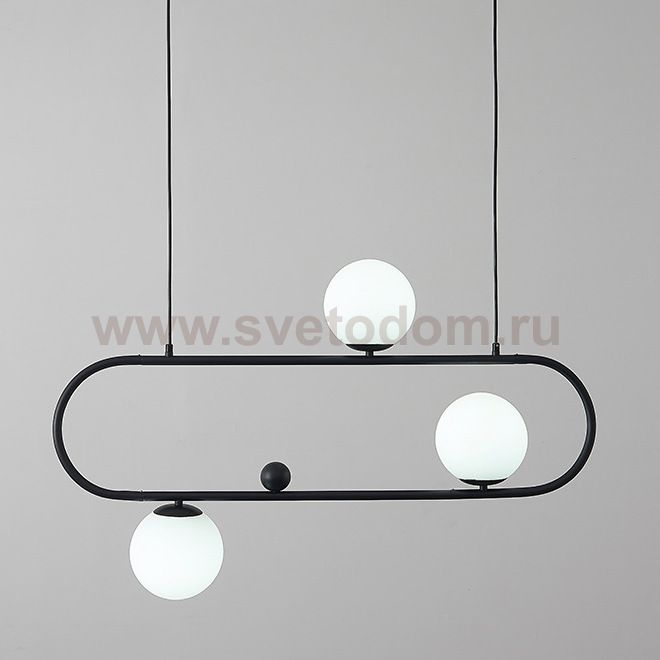 Люстра Horizontal Balls Balance Black 3 Loft Concept 40.2706-0