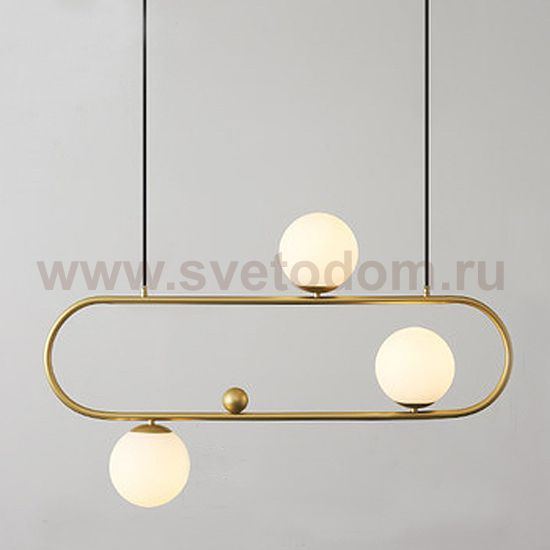 Люстра Horizontal Balls Balance Brass 3 Loft Concept 40.2707-0