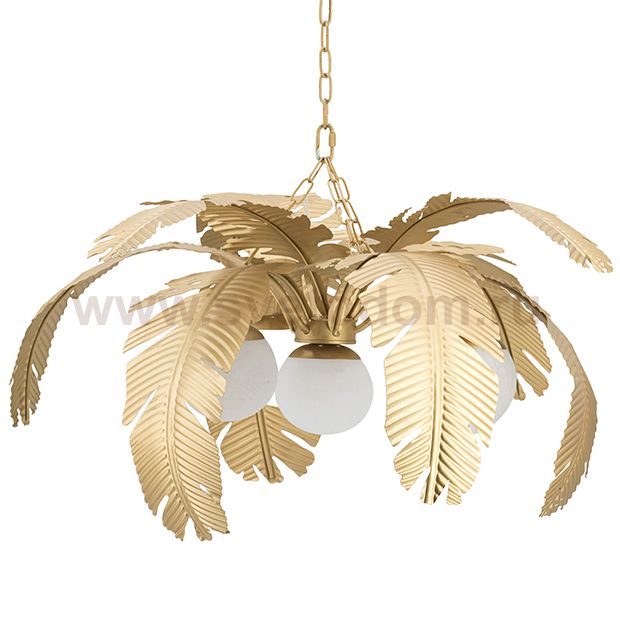 Люстра Vintage Chandelier Gold Сoconut Palm Loft Concept 40.2716