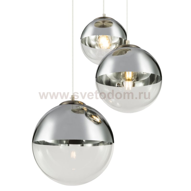 Светильник подвесной Mirror Ball Silver 1 плафон Loft Concept 40.2769